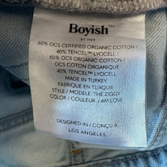 Boyish Womens 24 Jeans The Ziggy Authentic Rigid Organic Cotton Relaxed Straight - Picture 12 of 13